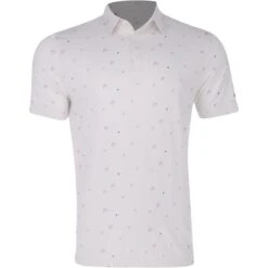 Adidas Allover Print Shirt Polo Short Sleeve Golf Apparel
