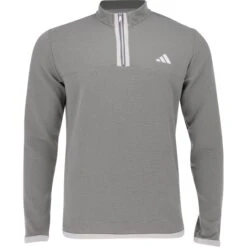 Adidas MicroDot Quarter Zip Outerwear Pullover Golf Apparel