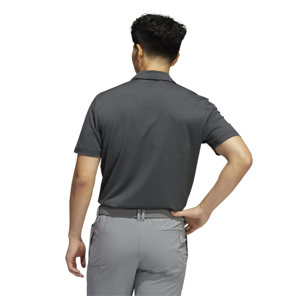 Adidas Ottoman Pencil Stripe Shirt Polo Short Sleeve Golf Apparel - Image 4