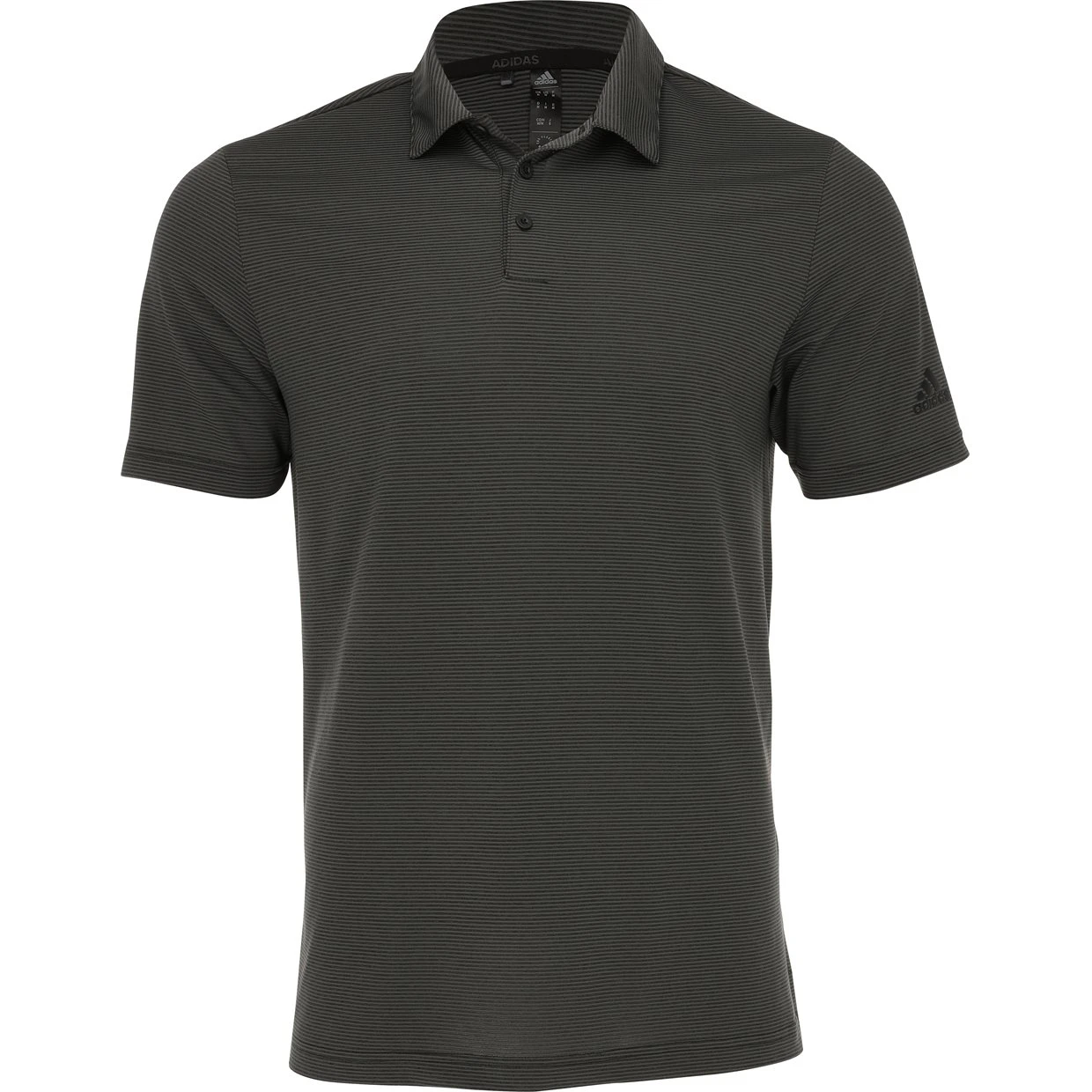 Adidas Ottoman Pencil Stripe Shirt Polo Short Sleeve Golf Apparel