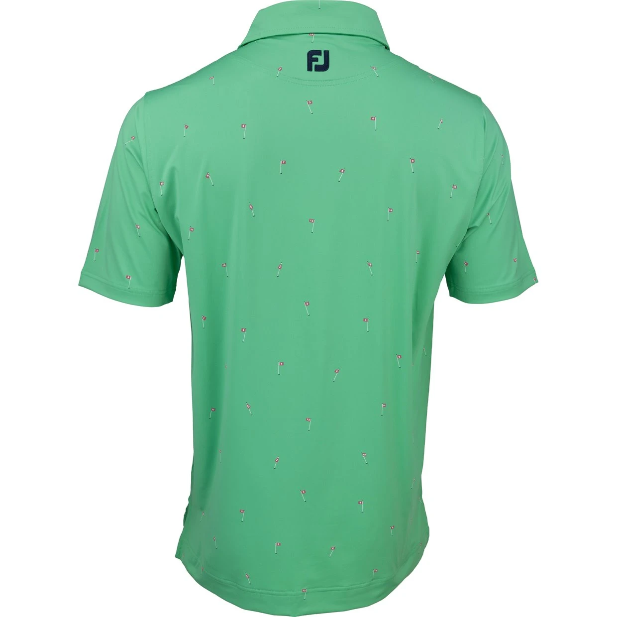 FootJoy 18 Holes Print Lisle Self Collar Polo Shirt Polo Short Sleeve Golf Apparel - Image 2