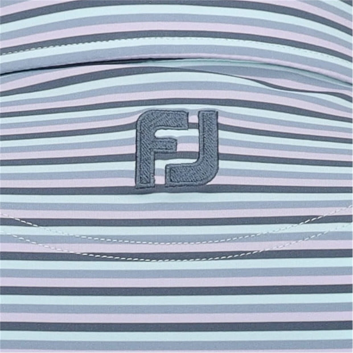 FootJoy Mini Stripe Lisle Self Collar Shirt Polo Short Sleeve Golf Apparel - Image 4