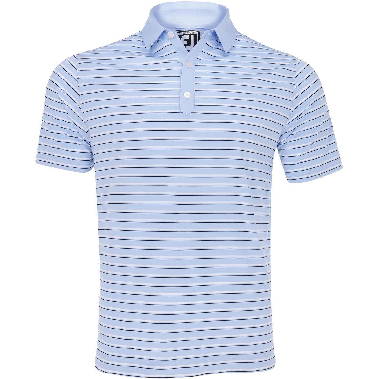 FootJoy ProDry Performance Lisle Multi-Stripe Self Collar Shirt Polo Short Sleeve Golf Apparel