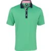 FootJoy Solid W/ Spiral Print Trim Lisle Self Collar Polo Shirt Polo Short Sleeve Golf Apparel