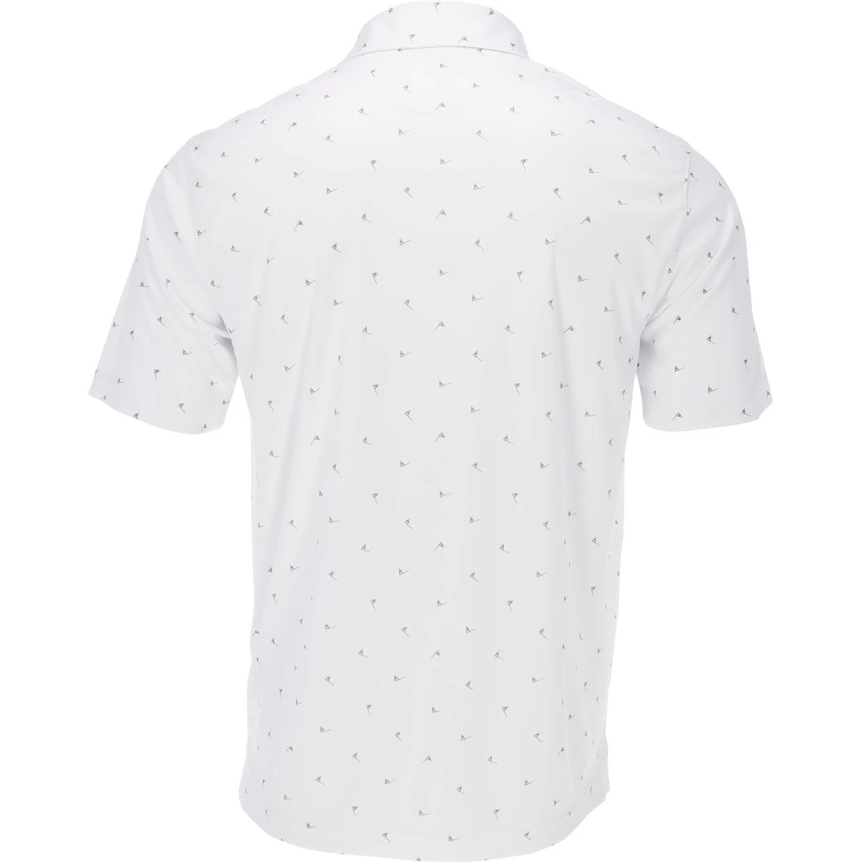 Greg Norman ML75 Microlux Pin Flag Print Shirt Polo Short Sleeve Golf Apparel - Image 2