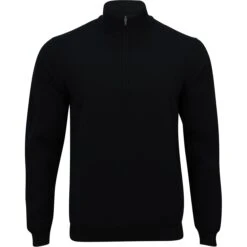Greg Norman WeatherKnit Performance Blend Lined ¼ Zip Wind Outerwear Pullover Golf Apparel