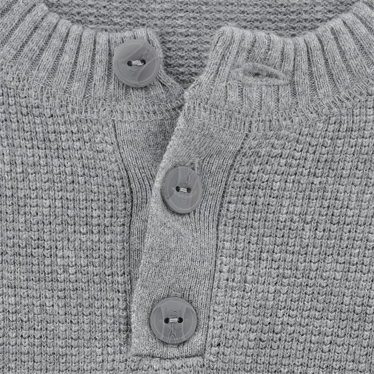Linksoul Waffle Henley Button Sweater Crew Golf Apparel - Image 5