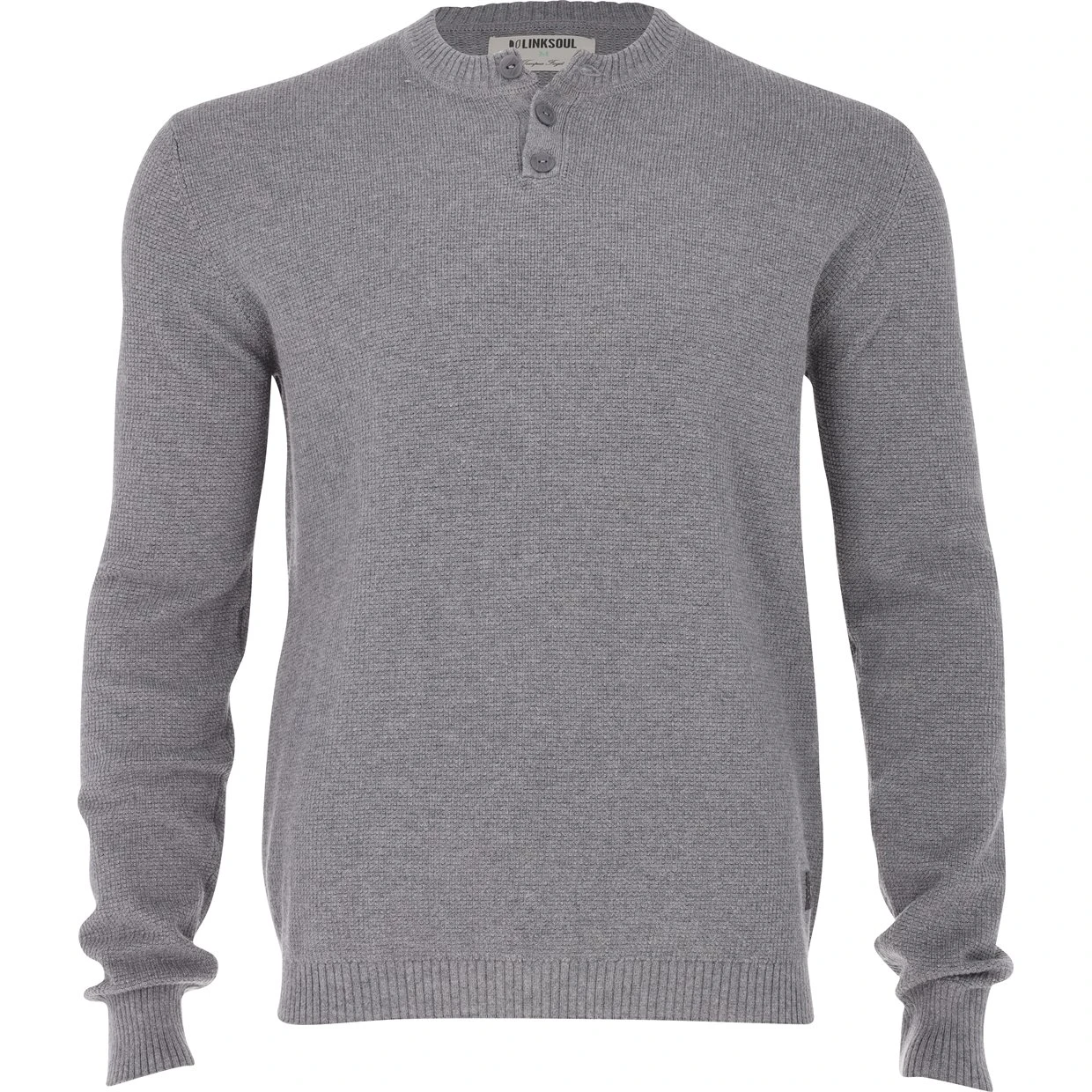 Linksoul Waffle Henley Button Sweater Crew Golf Apparel