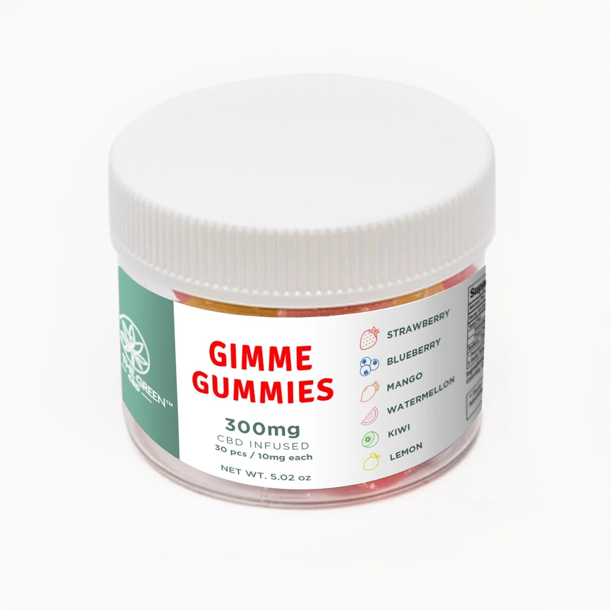 On The Green Gummies 30 Pack (10 MG Per Gummy) CBD