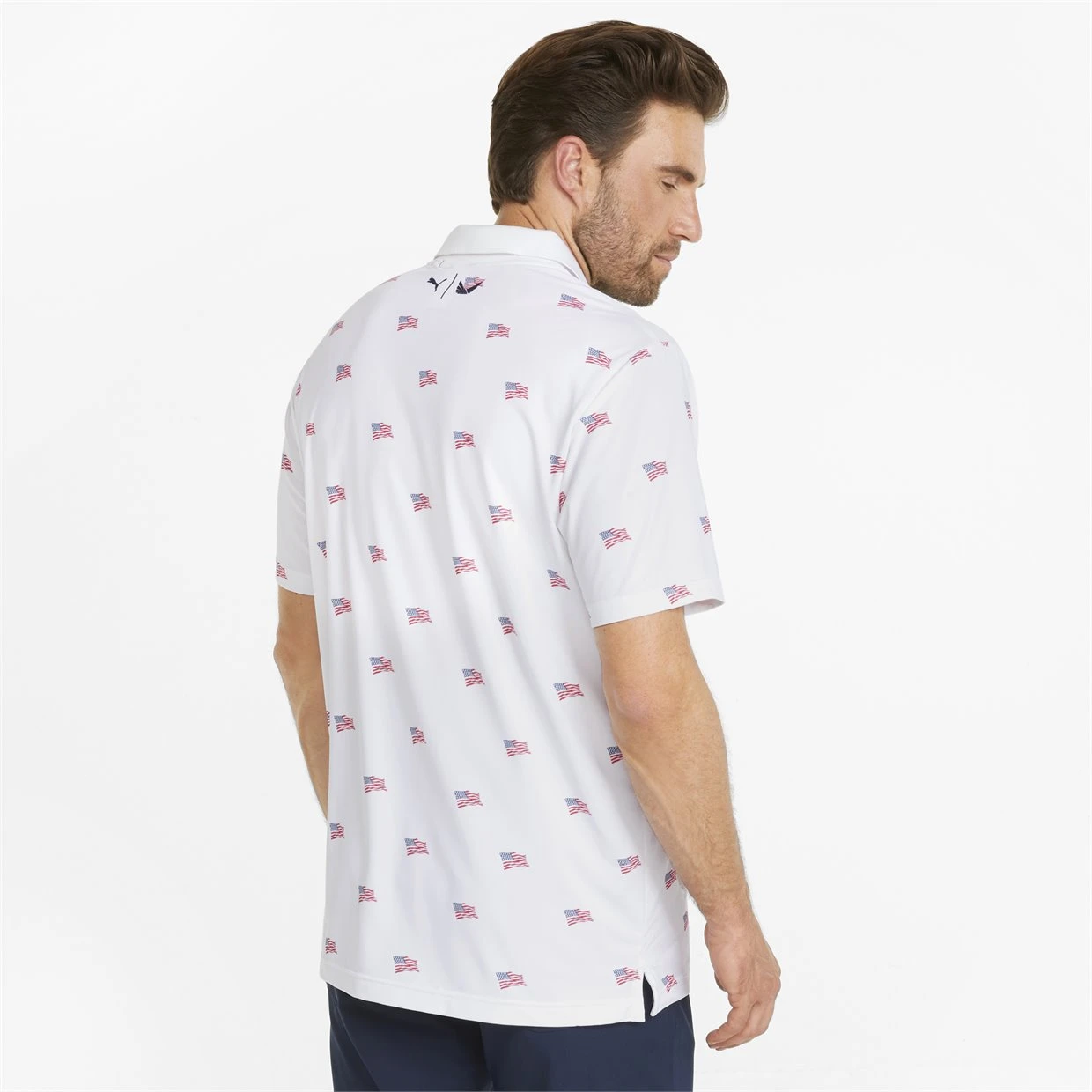 Puma Volition Flag Shirt Polo Short Sleeve Golf Apparel - Image 4