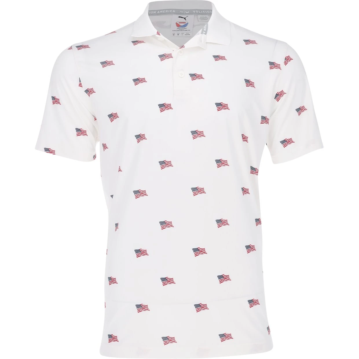 Puma Volition Flag Shirt Polo Short Sleeve Golf Apparel