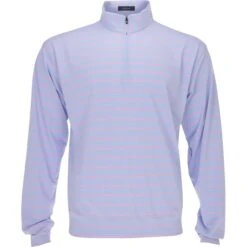 Turtleson Bowen Stripe Oxford 1/4 Zip Outerwear Pullover Golf Apparel