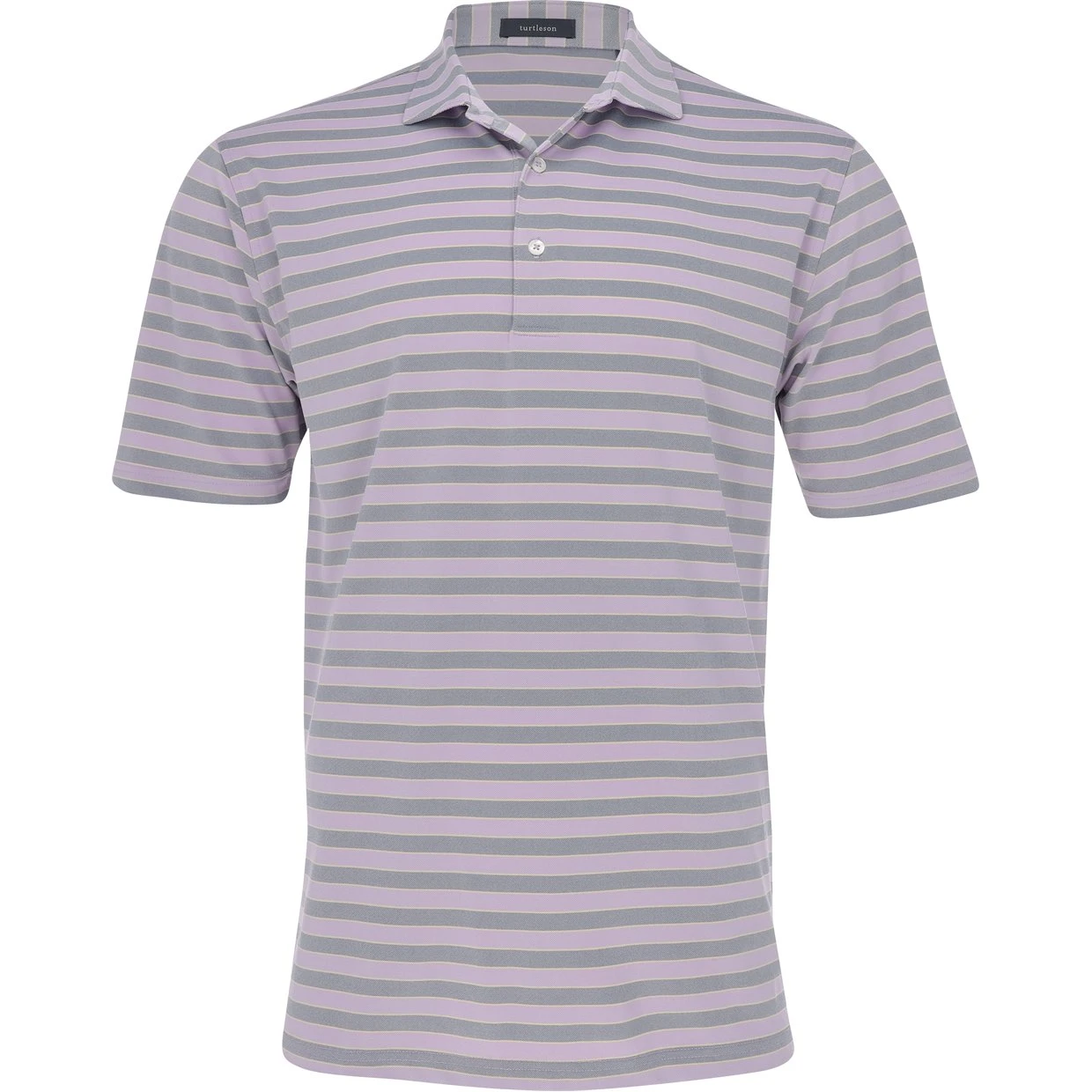 Turtleson Flynn Stripe Oxford Performance Shirt Polo Short Sleeve Golf Apparel