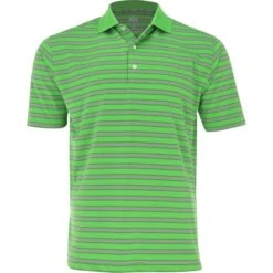 Turtleson Performance Jersey Fine Multi Stripe Shirt Polo Short Sleeve Golf Apparel