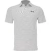 Under Armour T2 Green Trail Stripe Shirt Polo Short Sleeve Golf Apparel