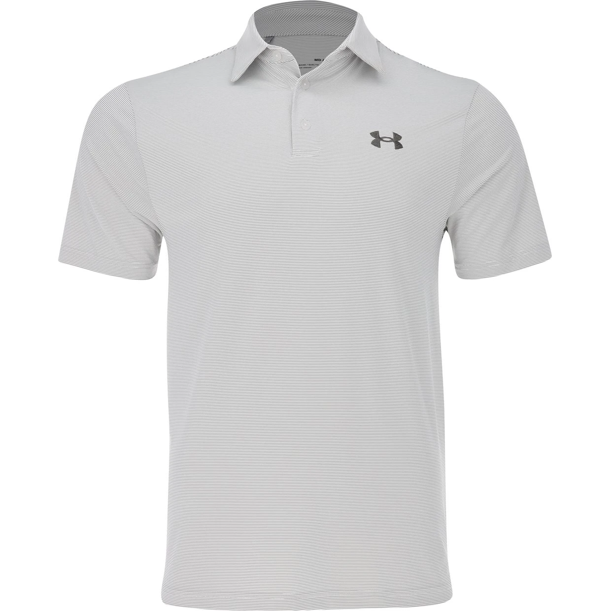Under Armour T2 Green Trail Stripe Shirt Polo Short Sleeve Golf Apparel